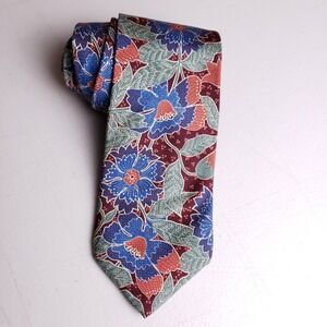 JOS. A. Bank Premier Collection Floral Silk Tie OS Burgundy